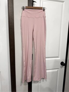 Gilly Hicks Pale Pink High-Rise Flare Pants